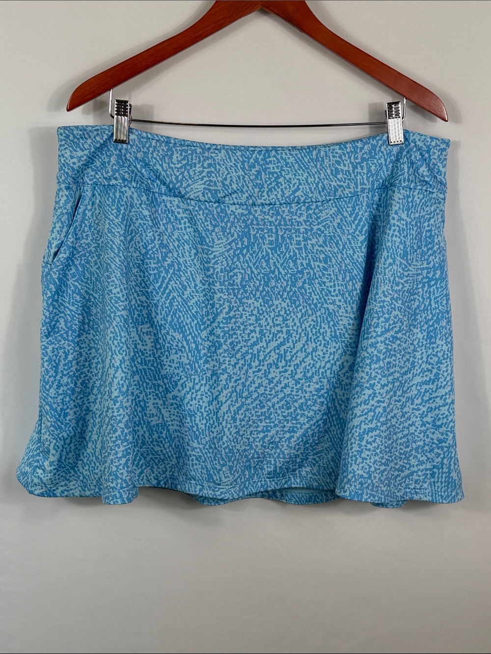 adidas Light Blue Printed Golf or tennis Athletic Skort. Pockets. Womens Size XL